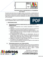 Modelo de Protocolo de Bioseguridad Propuesto Por La Administracion Municipal