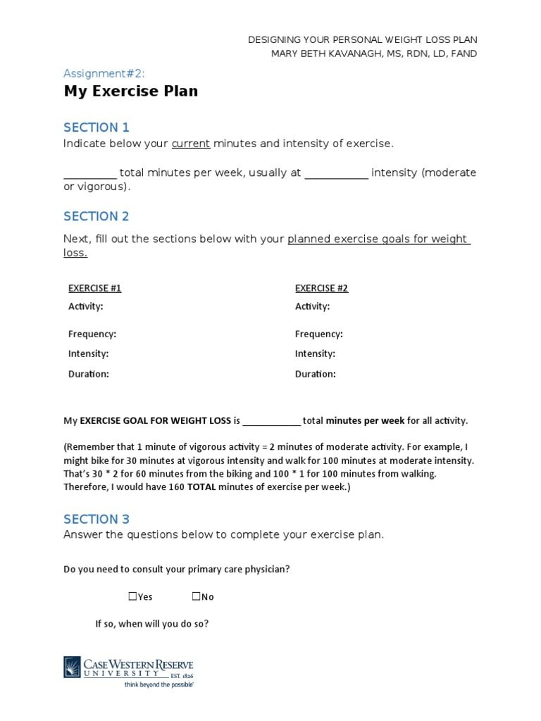 Assignment - 2 - My Exercise Plan | PDF