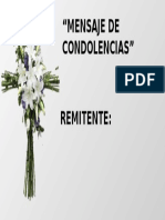 Tarjeta de Condolencias