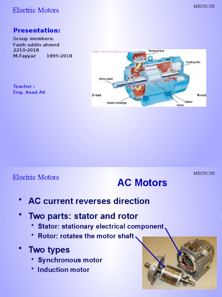 AC Electric Machines Edited PDF Electric Motor Electrodynamics