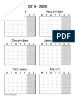 2020-2021 Printable Calendar
