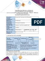 Guía de Actividades y Rúbrica de Evaluación - Tarea 4 - Matrices de Evaluación de Textos