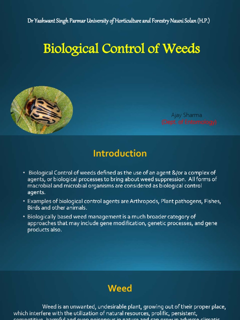 Biological Control Methods for Weeds | PDF | Biological Pest Control ...