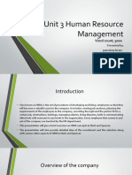 Unit 3 Human Resource Management: Word Count 3000