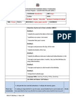 English Immersion Program - LESSON PLAN FOR LEVEL BASIC 1: Ministerio de Educacion Superior Ciencia Y Tecnologia