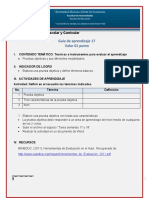 Guia de Aprendizaje 17 Evaluación Escolar y Curricular