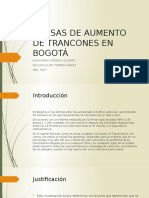 Causas de Aumento de Trancones en Bogotá