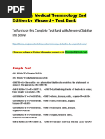 Unlocking Medical Terminology 2nd Edition by Wingerd - Test Bank