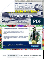 15th April Current Affairs by Kapil Kathpal (English Only)