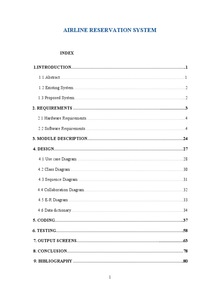 Airline Reservation System Project Report in ASP Net | PDF | Databases ...
