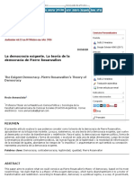 La democracia exigente. La teoría de la democracia de Pierre Rosanvallon