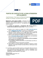 022 Puntos de Contacto de La DIAN Atenderan Virtualmente