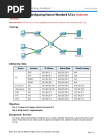 Packet Tracer - Configuring Named Standard Acls: (Instructor Version)