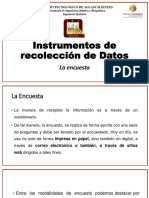 Instrumentos de Recolección de Datos La Encuesta PDF