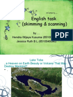English Task (Skimming & Scanning) : by . Hendra Wijaya Kusuma (6510040063) Jessica Ruth B L (6510040090)