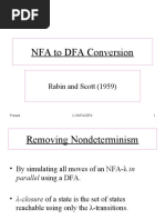 NFA To DFA Conversion: Rabin and Scott (1959)