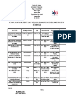 Action Plan On The Implementation of The Division Learning Resource Development Project in Mathematics 8