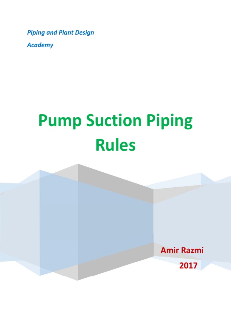 Pump Suction Piping Rules PDF