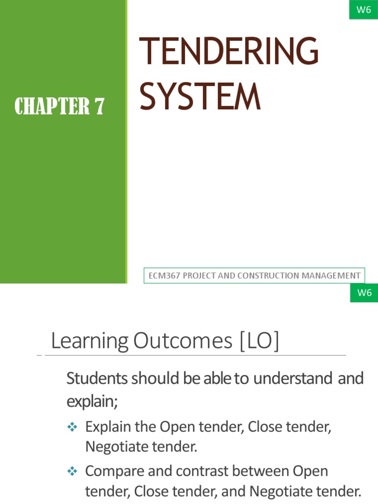 Overview of Tendering Systems | PDF | Specification (Technical Standard ...