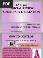 LAW507-2 JUDICIAL REVIEW - Subsidiary Legislation