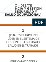 Foro - Debate - Gerencia y Gestión de Seguridad y Salud en El Trabajo