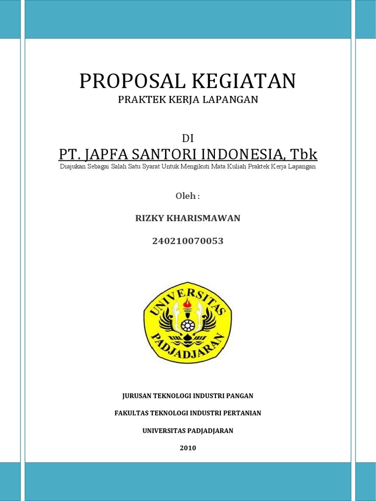 Contoh Proposal Pkl