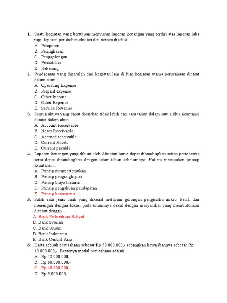 Tryout Paper Akuntansi A | PDF | Pengelolaan Keuangan & Uang