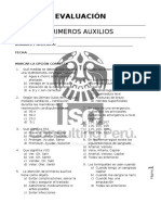 Primeros auxilios: evaluación de 10 preguntas