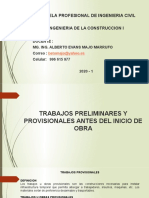 Trabajos Preliminares y Provisionales en Obra - Sesion 3