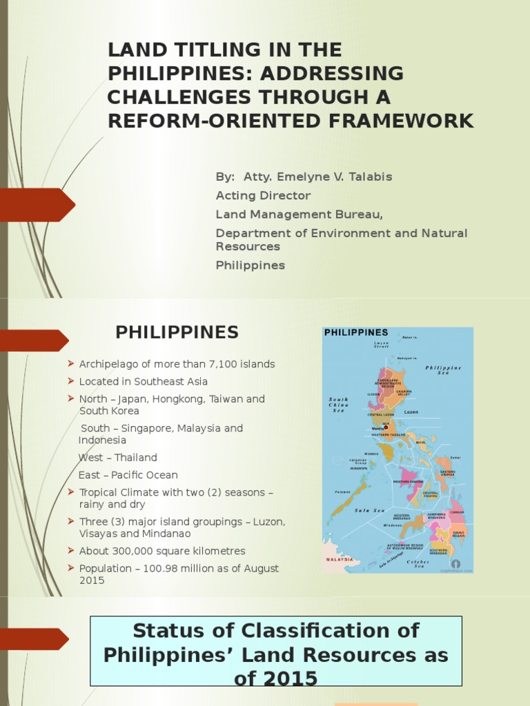 Philippines Land Titling Reform Overview | PDF | Real Estate Appraisal ...