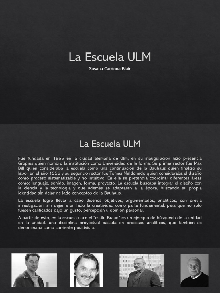 Escuela de Diseño de Ulm: Historia y Legado | PDF