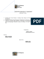 Accomplishment Report: Province of Romblon Municipality of San Jose