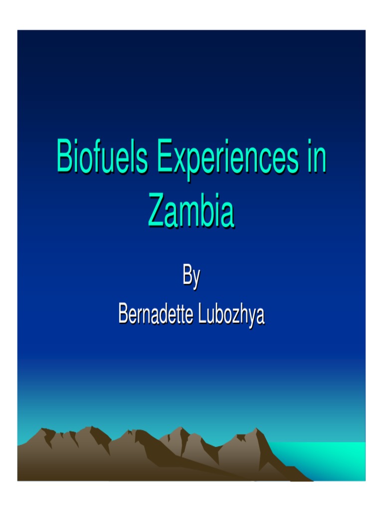 Biofuels Development in Zambia | PDF | Biofuel | Renewable Fuels