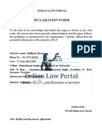 Declaration Form: Indian Law Portal