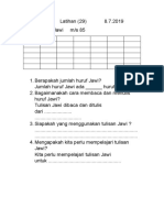 Jumlah huruf Jawi dan cara membaca serta menulisnya