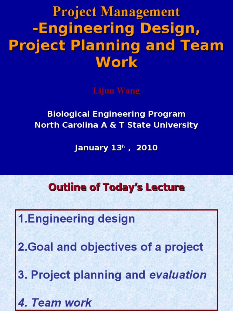 Project Management in Engineering Design | PDF | Engineering Design ...