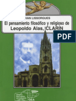 El Pensamiento Filosofico y Religioso de Leopoldo Alas Clarin 0