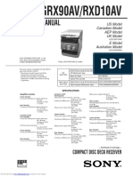 Hcd-Grx90Av/Rxd10Av: Service Manual