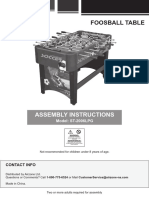 Foosball Table: Assembly Instructions