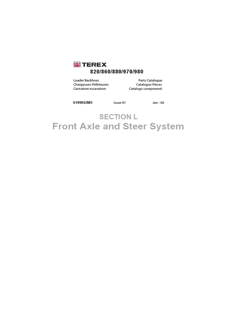 Section L Front Axle | PDF | Loader (Equipment) | Axle