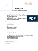 Tema Proiect Autovehicule Autonome PDF