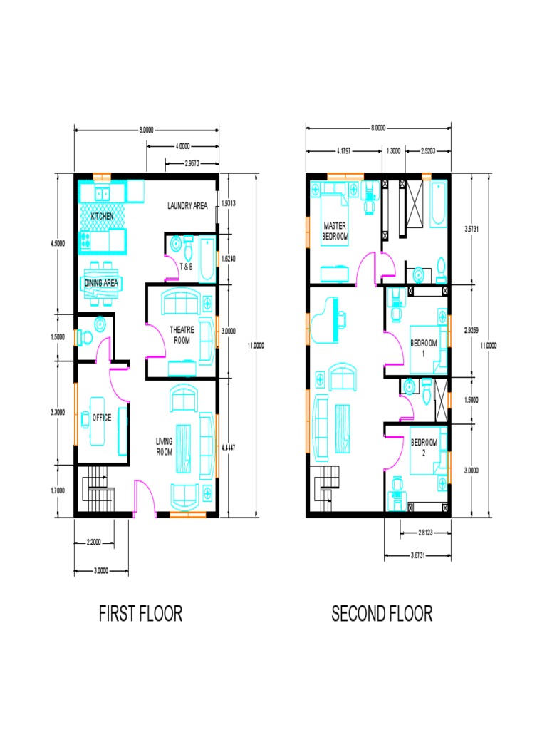First Floor Second Floor: Laundry Area Kitchen Master Bedroom | PDF