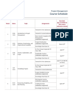 SU MIS 478 Course Schedule