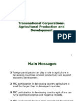 Transnational Corporations, Agricultural Production and Development