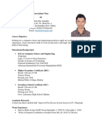 Curriculum Vitae Of: Improved Fire Rescue System Based On Iot