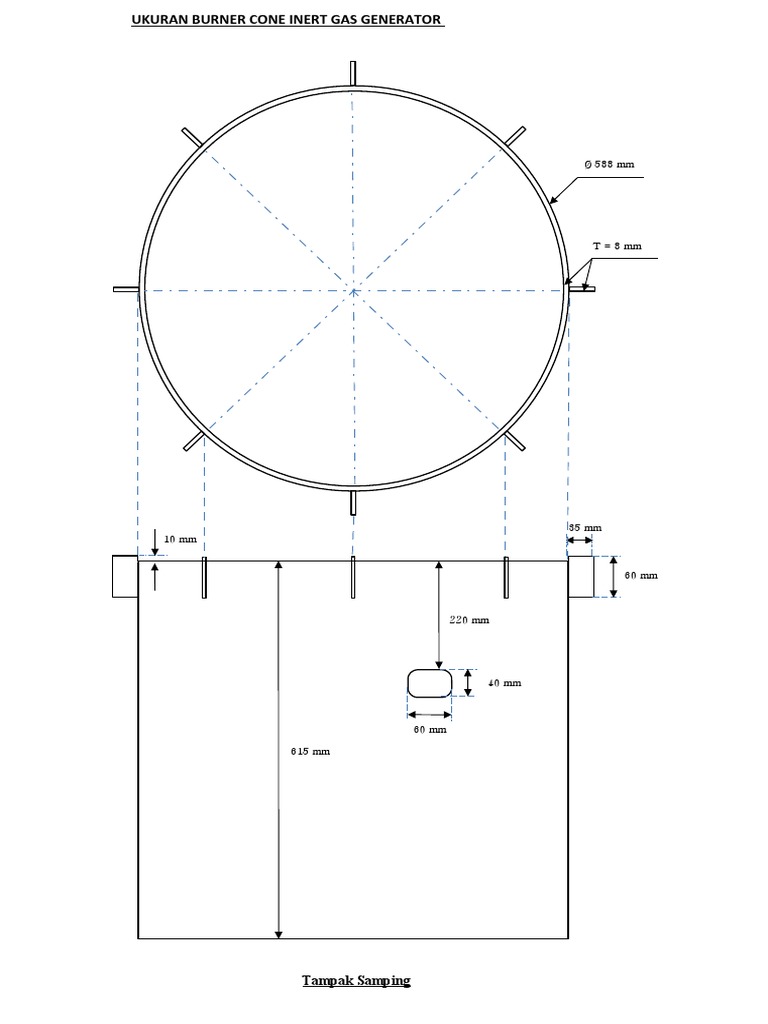 DRAWING BURNER CONE IGG MATERIAL AISI 310s (Fire Resistant) PDF