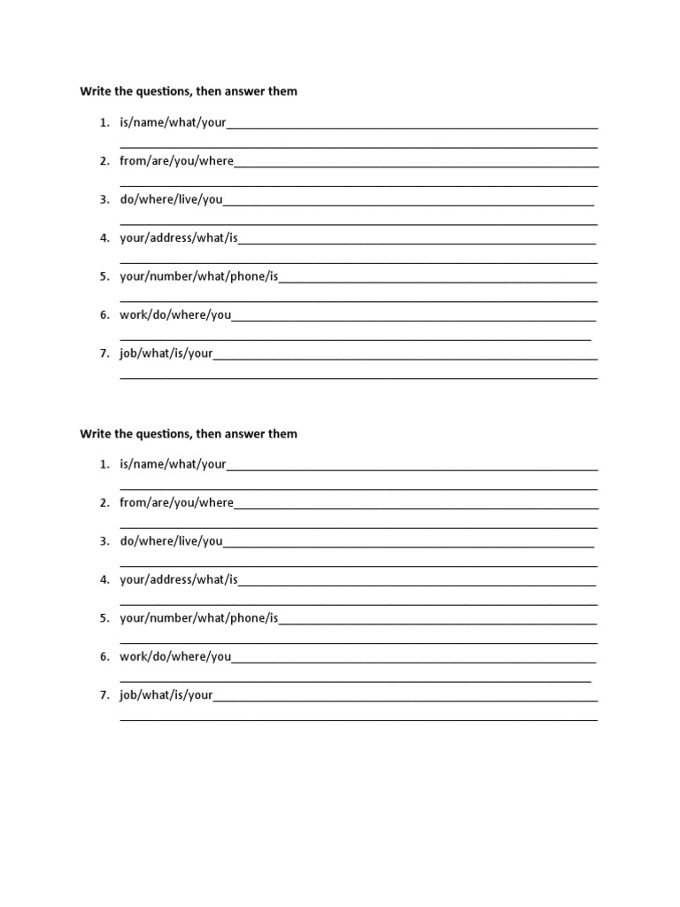 Write The Questions, Then Answer Them | PDF | Language Arts ...