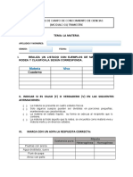 Tarea N°01 de Ciencias Del 2 Grado