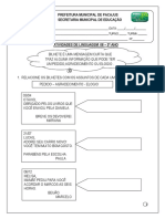 Ativid Linguagem Abril Complemento 2º Ano PDF