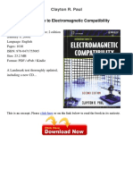 Introduction To Electromagnetic Compatibility: Clayton R. Paul